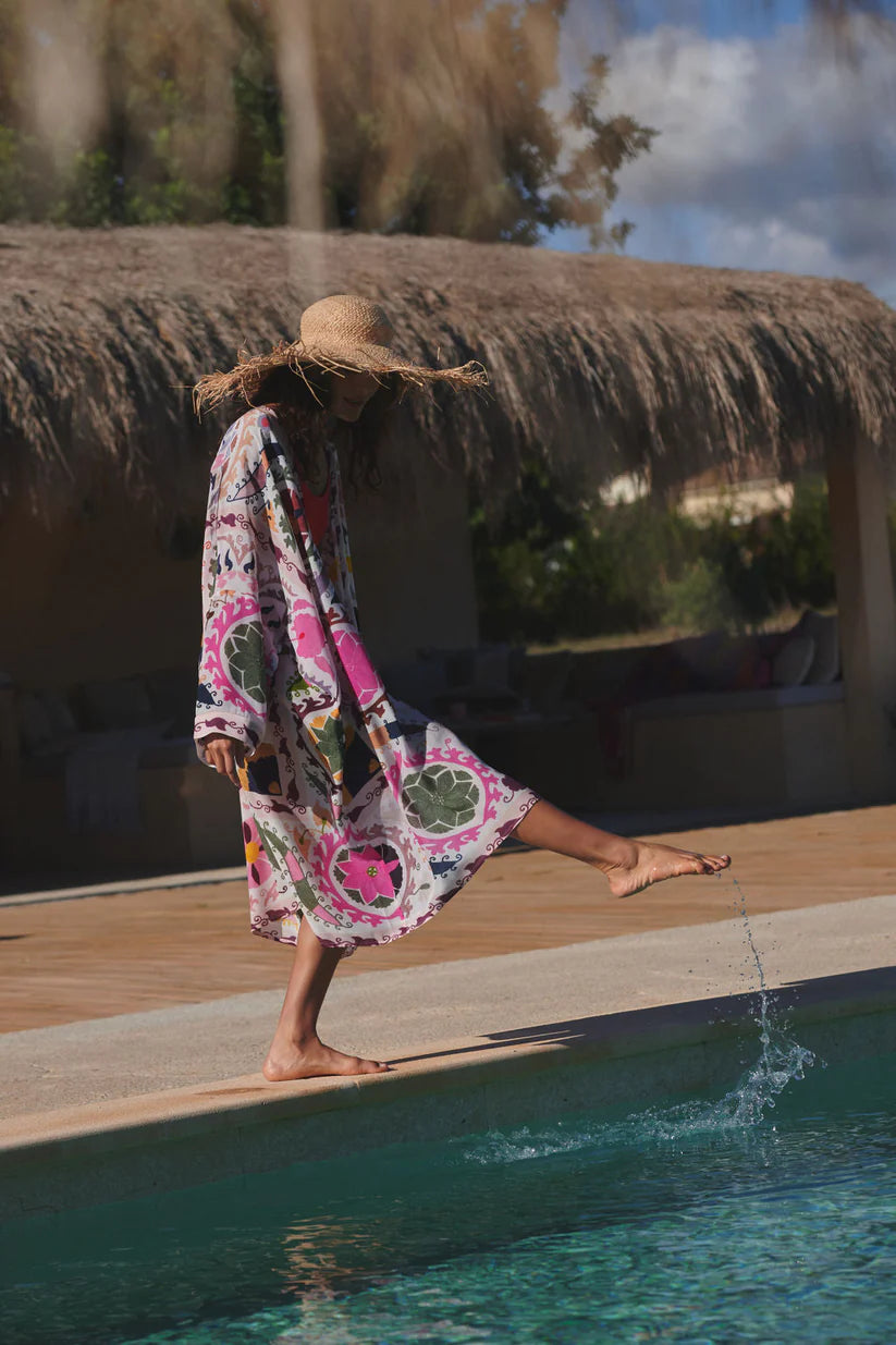 Susani Pink Grande Kimono by One Hundred Stars