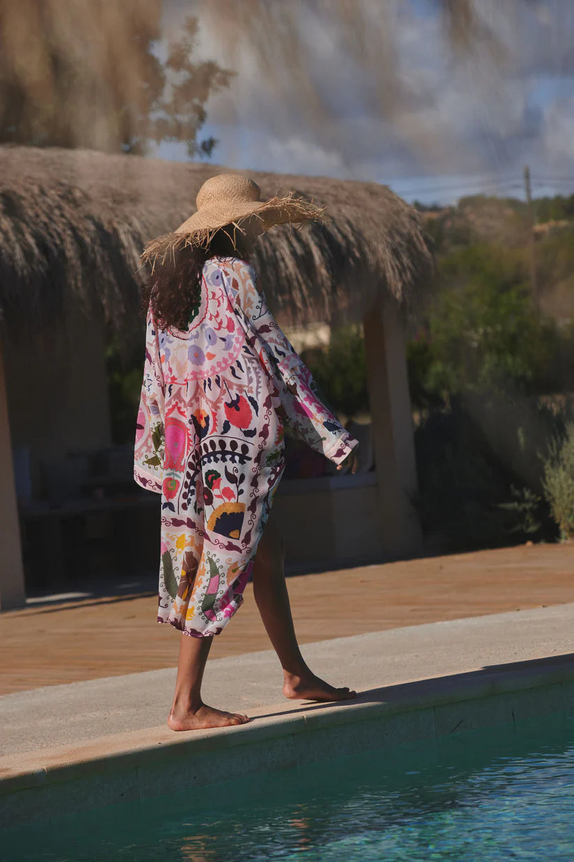 Susani Pink Grande Kimono by One Hundred Stars