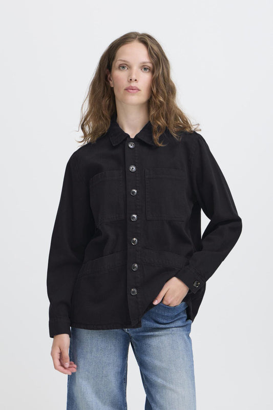 Hezano Dark Navy Jacket by ICHI