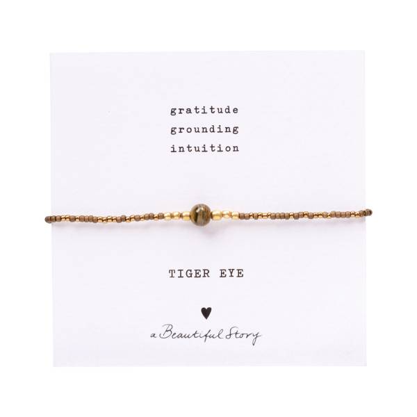Iris Card Tiger Eye Gold Coloured Bracelet