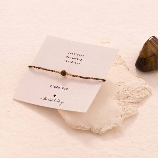 Iris Card Tiger Eye Gold Coloured Bracelet