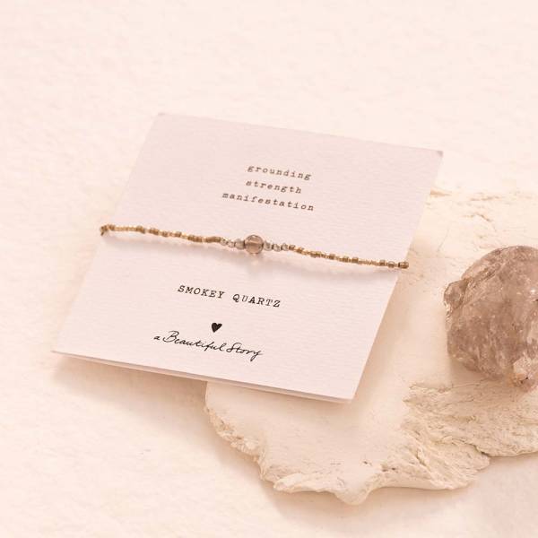 Iris Card Smokey Quartz Silver Coloured Bracelet