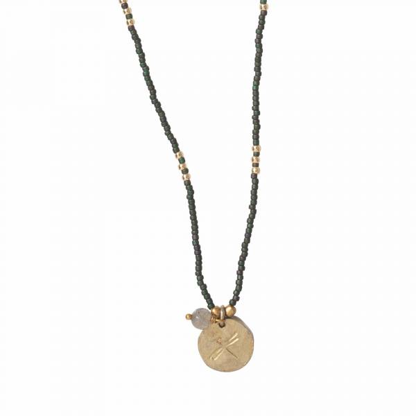 Timeless Labradorite Gold Necklace by A Beautiful Story