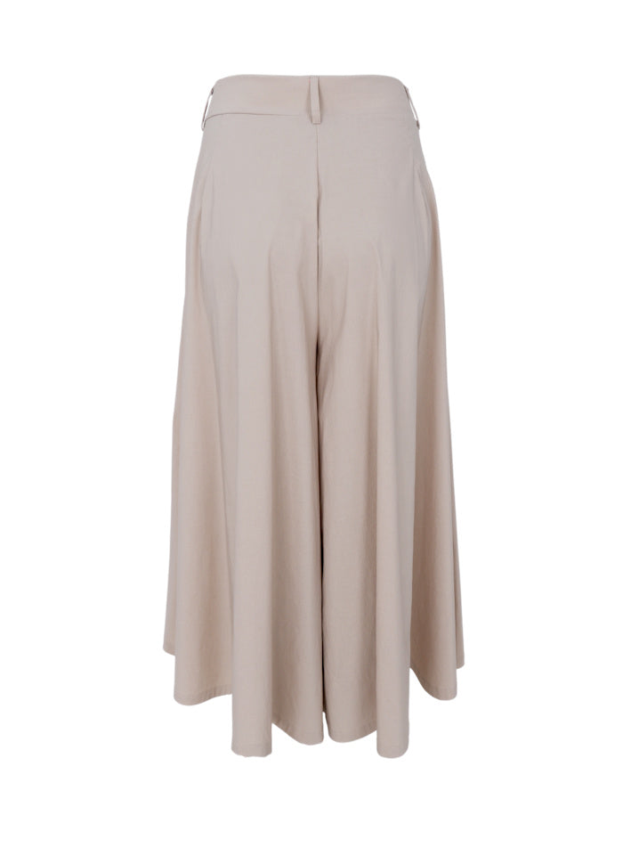 Black Colour Davina Split Skirt Natural