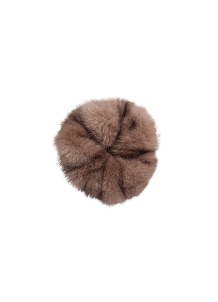 Black Colour Magne Faux Fur Scrunchie