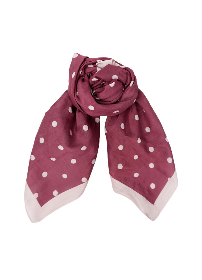 Martina Mini Polka Dot Scarf by Black Colour