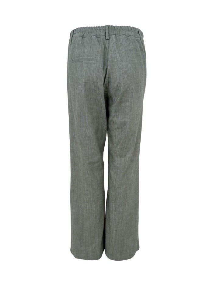 Box Wide Leg Trouser - Olive by Black Colour