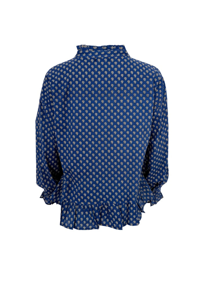Collie Navy Cotton Shirt by Black Colour