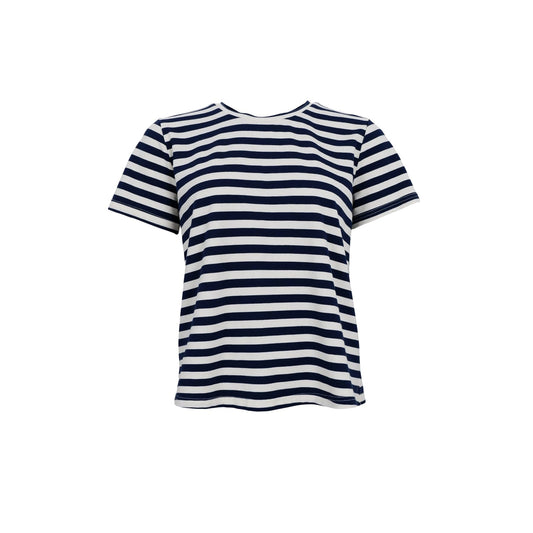 Maisy Navy Stripe Tee by Black Colour
