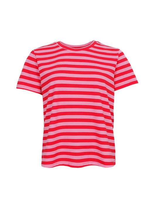 Maisy Red Stripe Tee by Black Colour