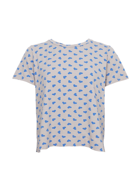 Zelda Blue Hearts Tee by Black Colour