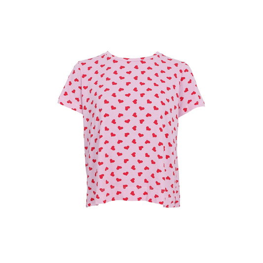 Zelda Pink Hearts Tee by Black Colour
