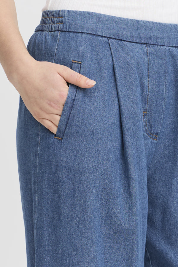 Archer Medium Blue Denim Pant by ICHI