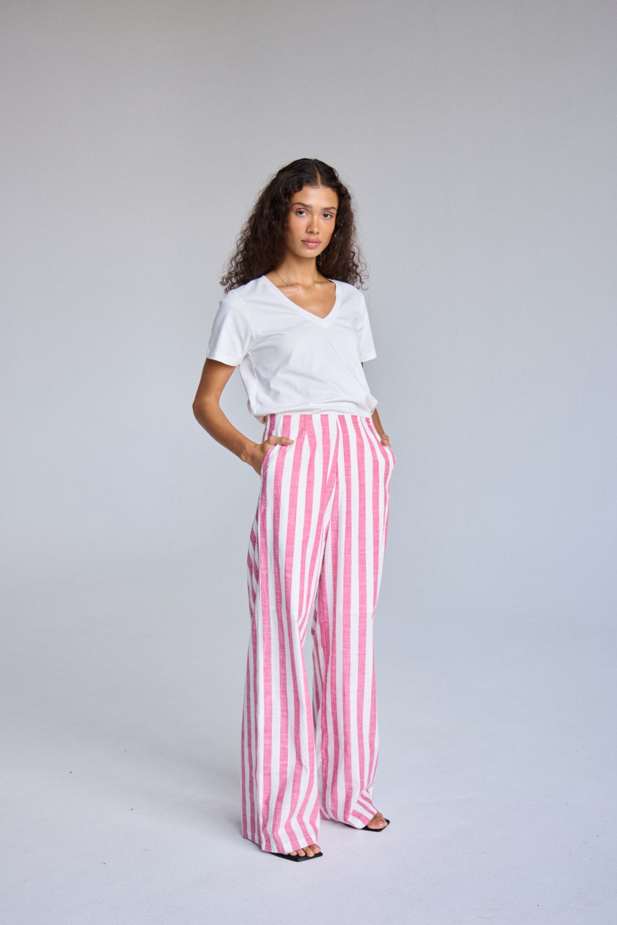 Lolia Rose Stripe Pant by ICHI