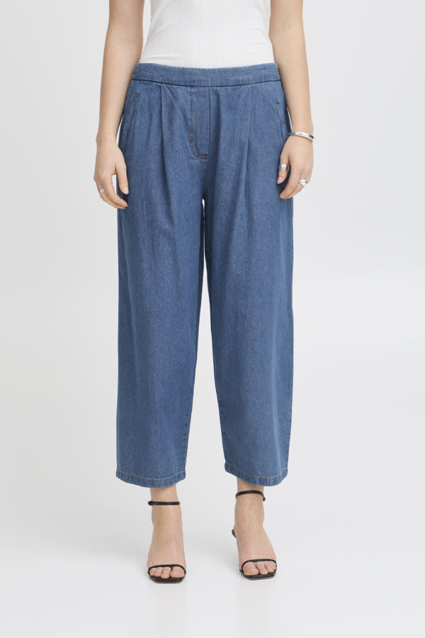 Archer Medium Blue Denim Pant by ICHI