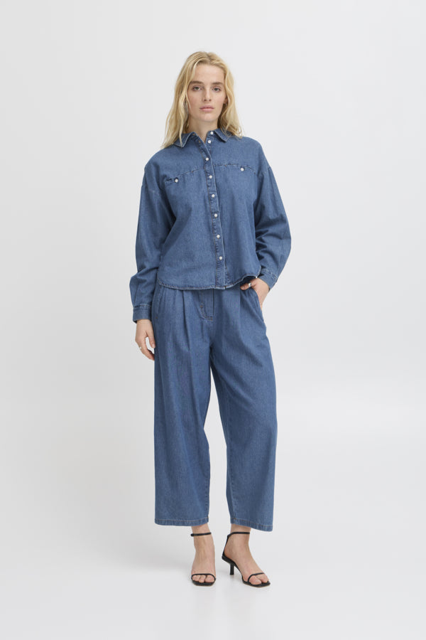 Archer Medium Blue Denim Pant by ICHI
