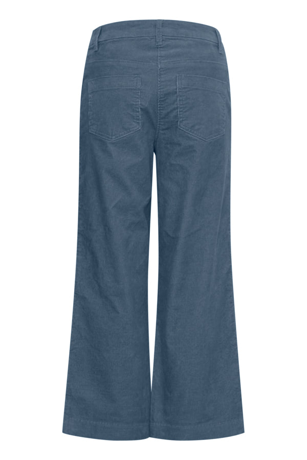 Cordano Blue Mirage Cropped Trousers by ICHI