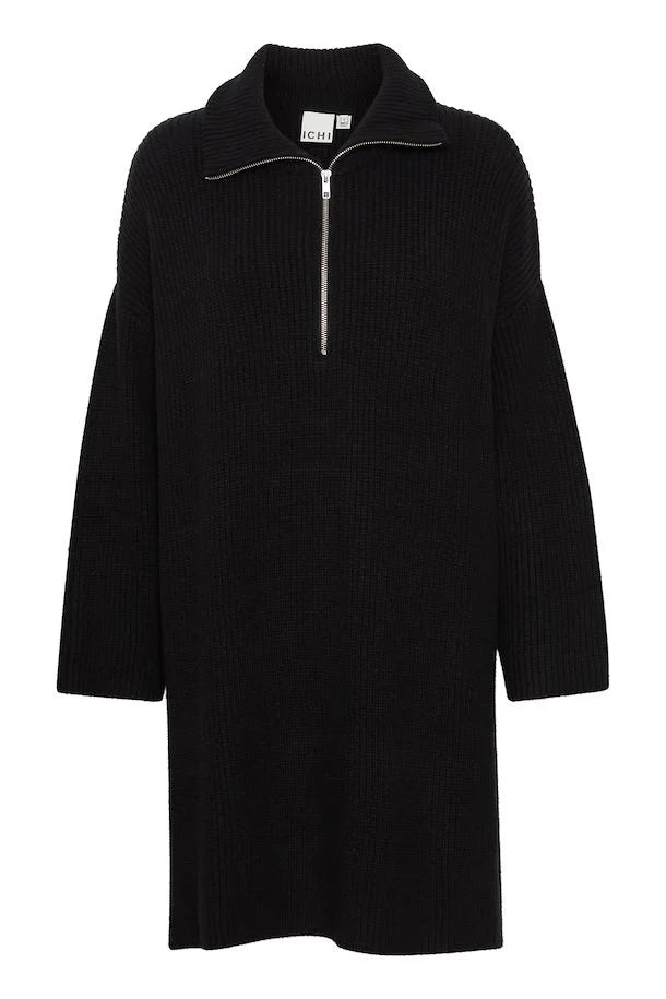 Corana Black Knitted Dress by ICHI