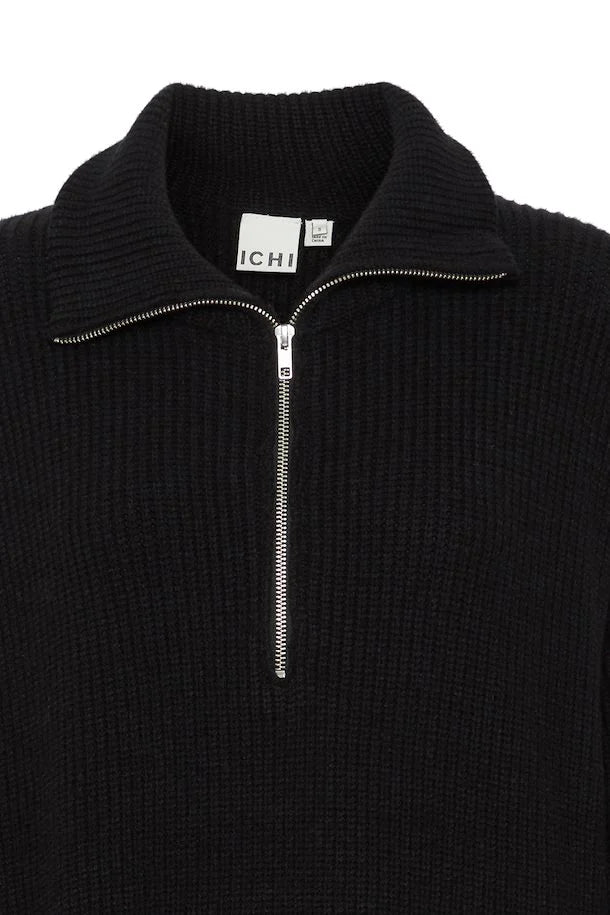 Corana Black Knitted Dress by ICHI