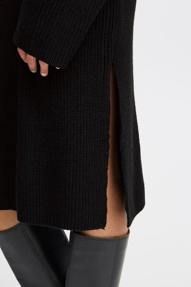 Corana Black Knitted Dress by ICHI
