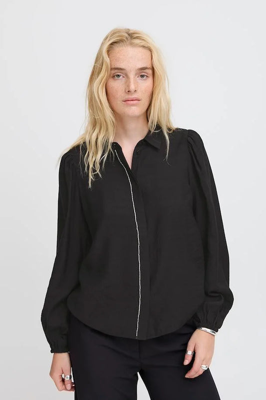 Rhines Black Blouse by ICHI