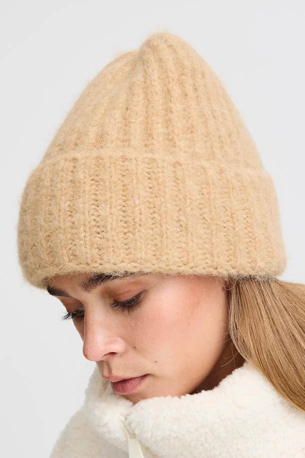 Solene Oatmeal Melange Hat by ICHI