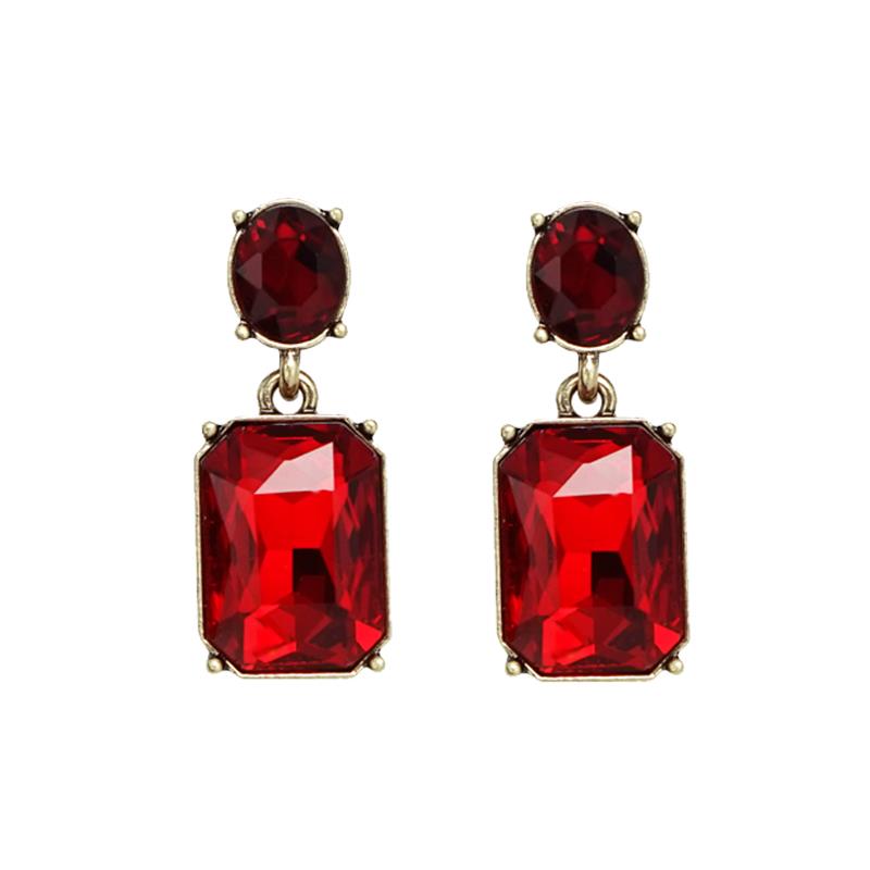 Fire Red Gem Earrings by Last True Angel