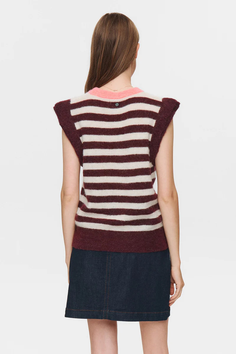 Ciara Riette Stripe Knitted Vest by NUMPH
