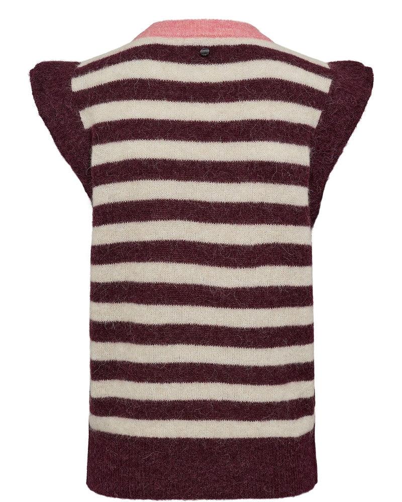 Ciara Riette Stripe Knitted Vest by NUMPH