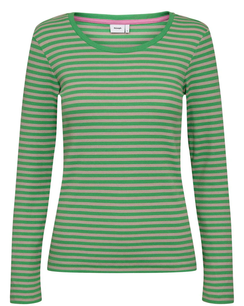 Melany Vibrant Green Long Sleeve Top by NUMPH