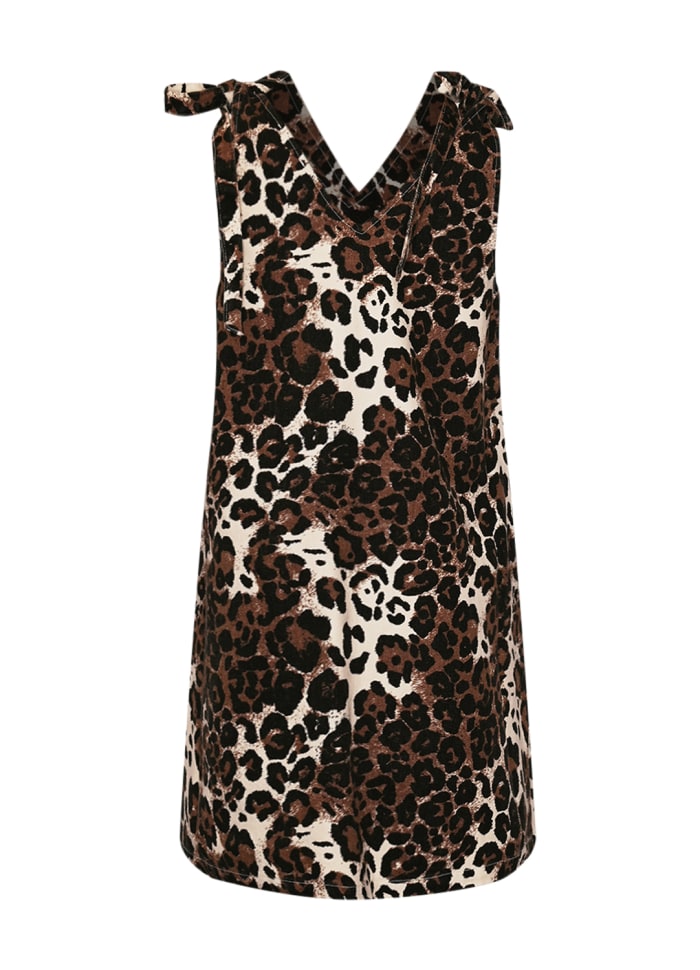 Kela Leopard Print Denim Dress by Noella