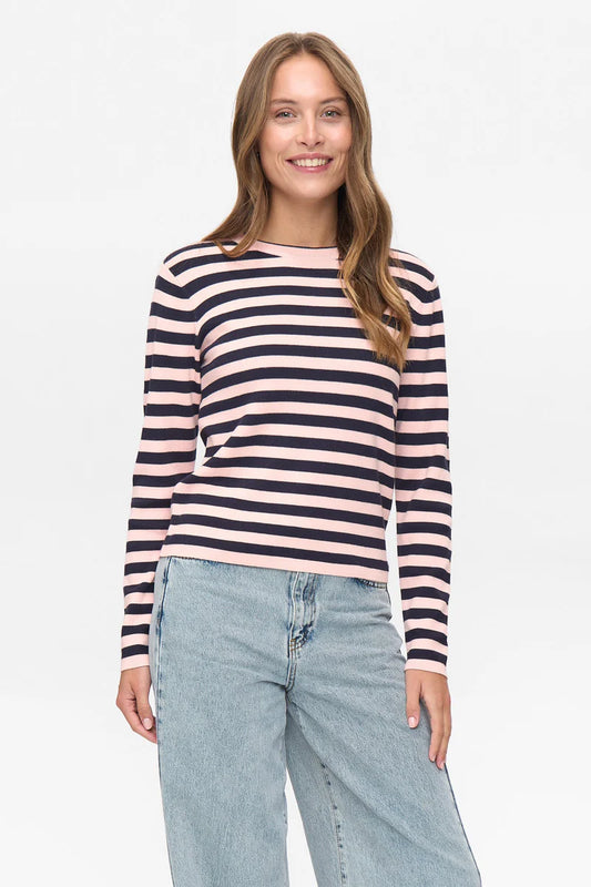 Stripy Navy / Pink Pullover by NUMPH