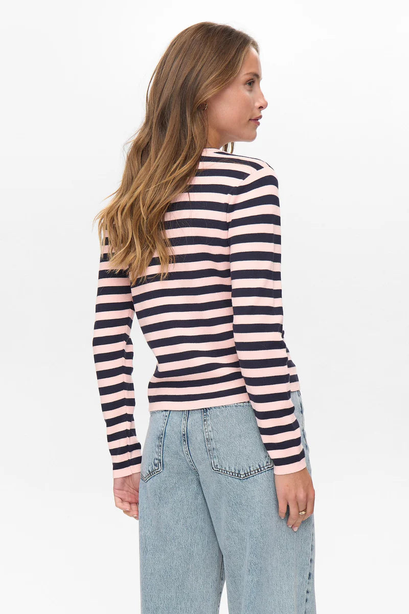 Stripy Navy / Pink Pullover by NUMPH