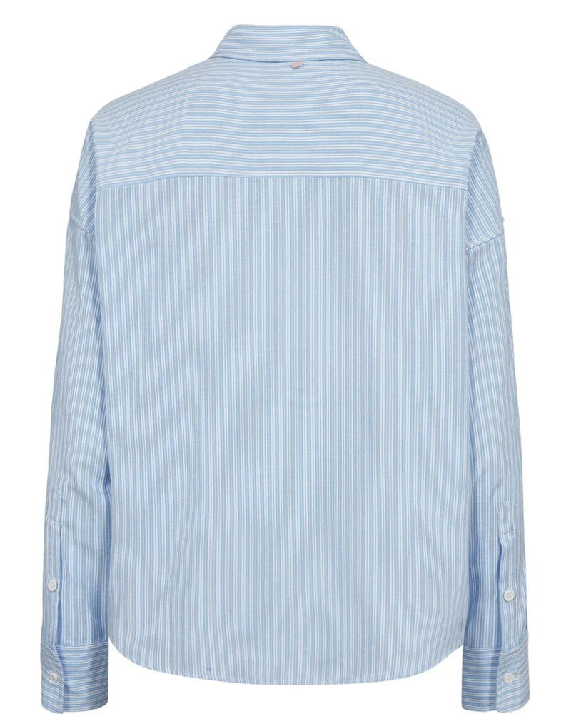Numph Valerie Pinstripe Lace Shirt