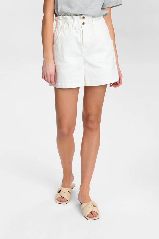 Lulu White Denim Shorts by Numph