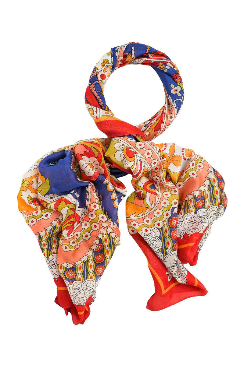 Carnival Cobalt Scarf by One Hundred Stars