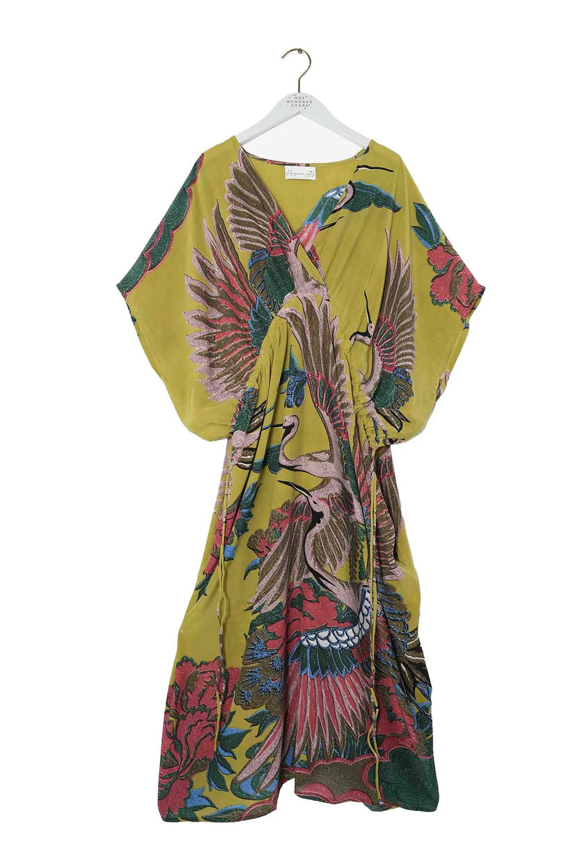 Crane Olive String Dress by One Hundred Stars