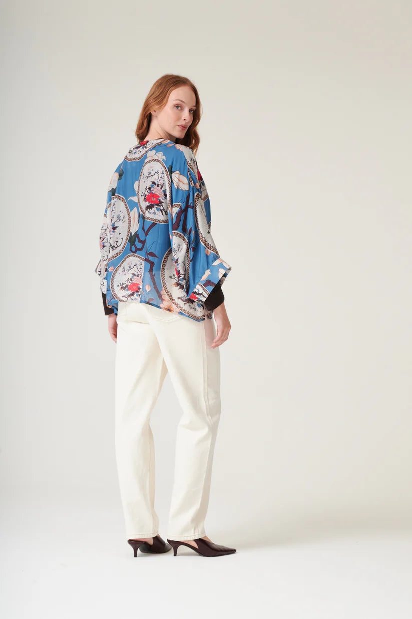 Magnolia Plates Blue Kimono by One Hundred Stars