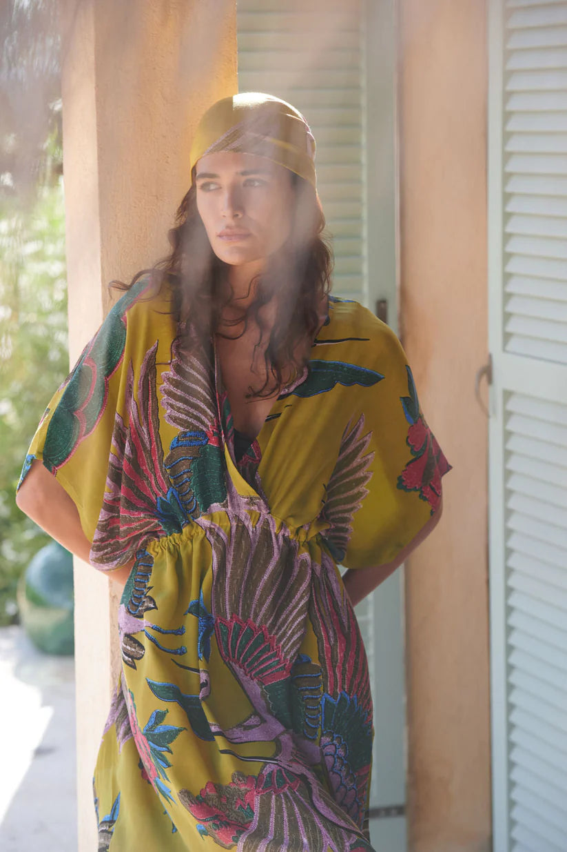 Crane Olive String Dress by One Hundred Stars