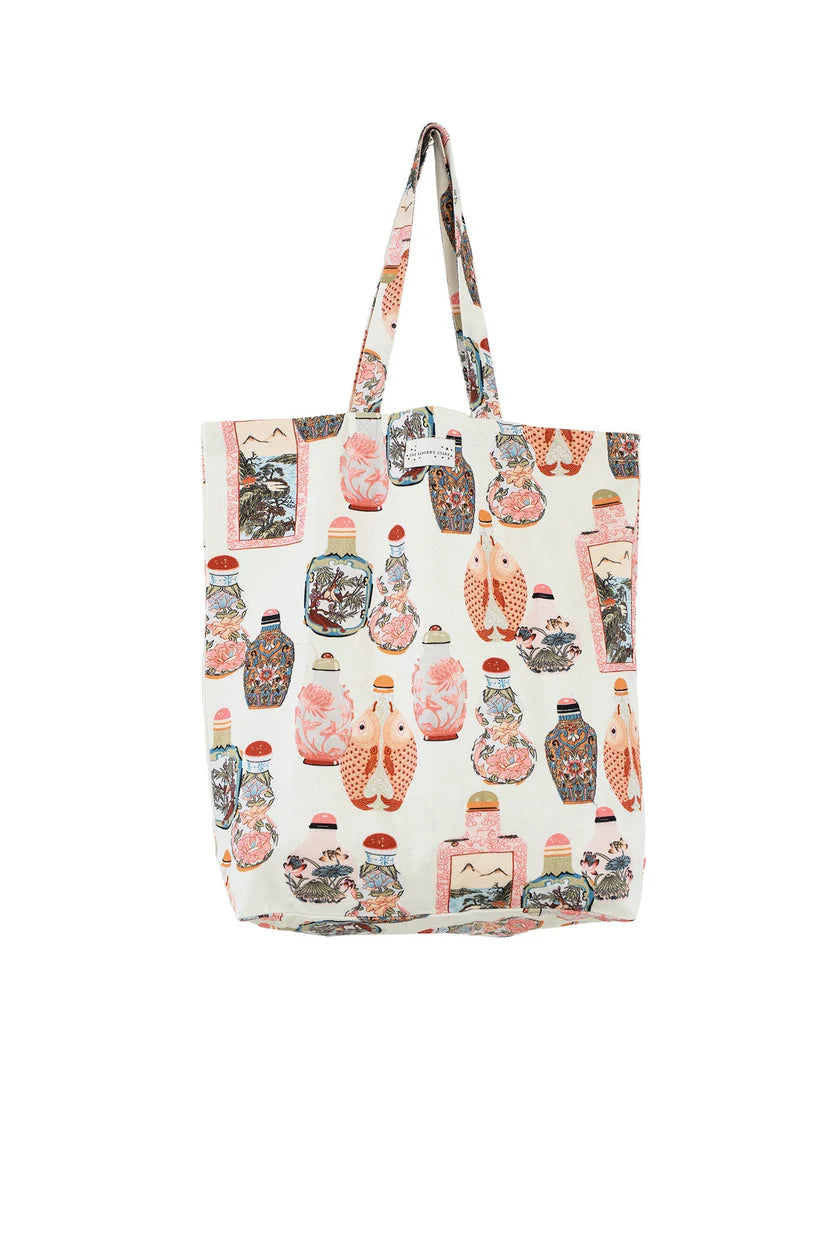 One Hundred Stars Perfume Bottles Blush Canvas Tote Bag
