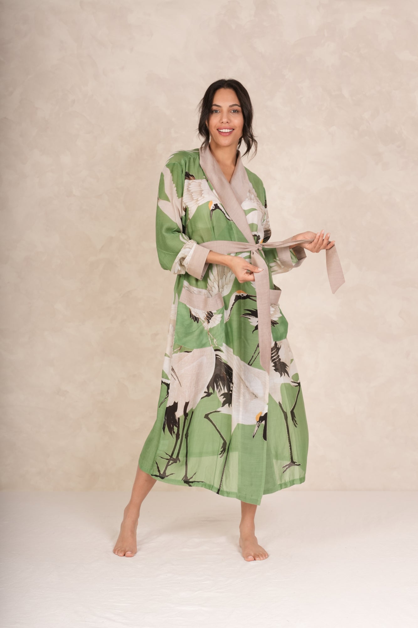 Stork Pea Green Gown by One Hundred Stars