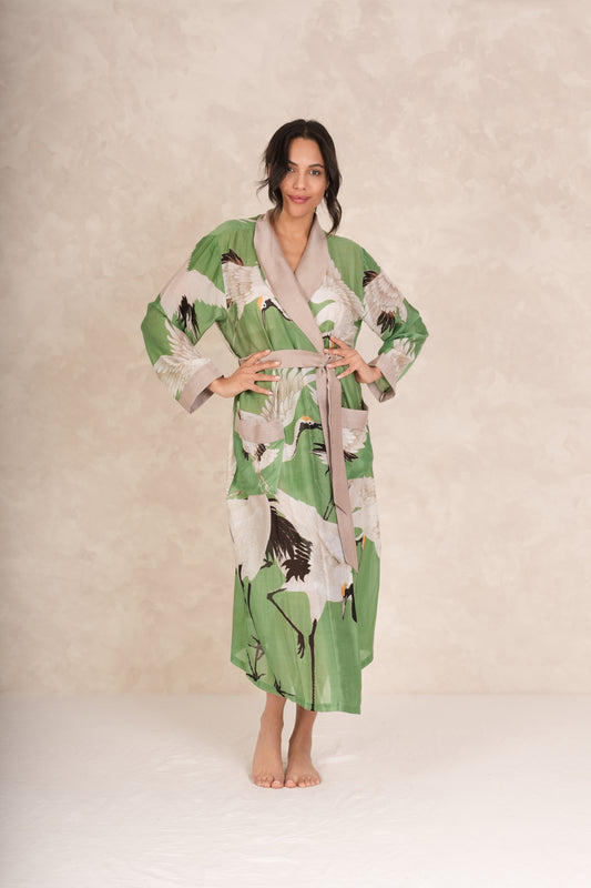 Stork Pea Green Gown by One Hundred Stars