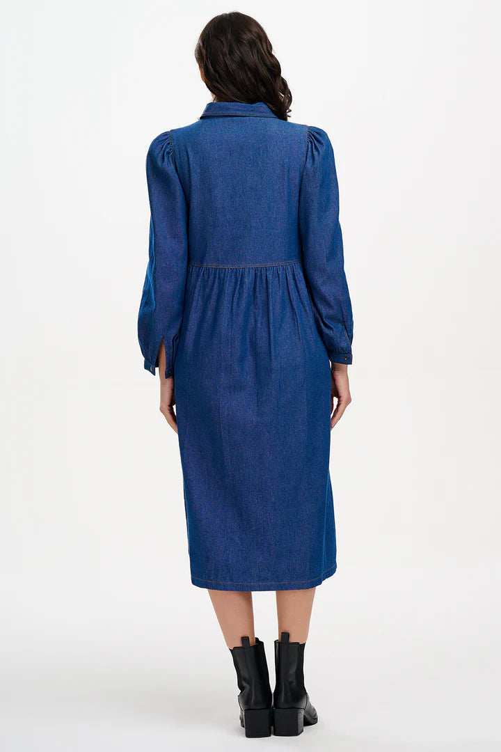 Kirsty Denim Zip Front Dress by Sugarhill Brighton