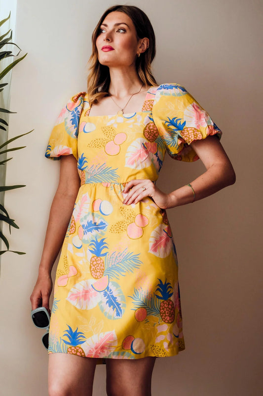Lilou Dress - Tropical Fruits by Sugarhill Brighton