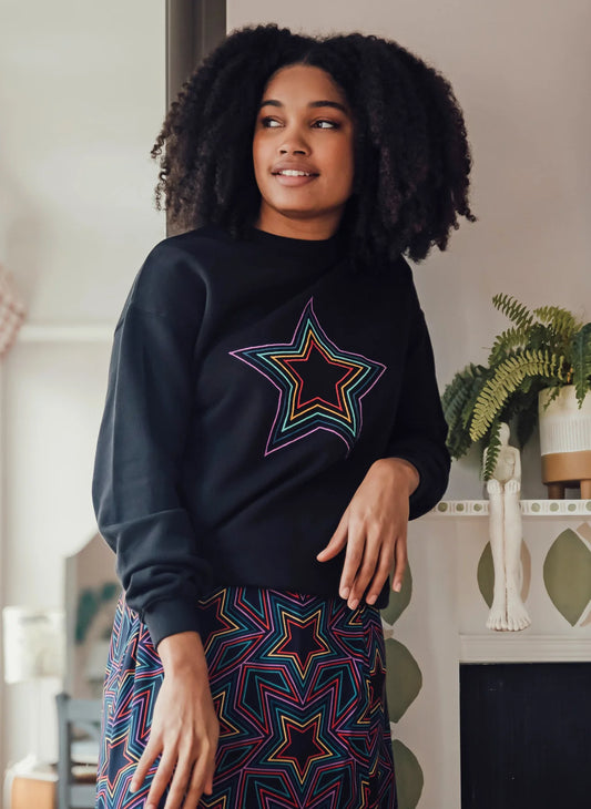 Noah Rainbow Star Sweatshirt by Sugarhill Brighton