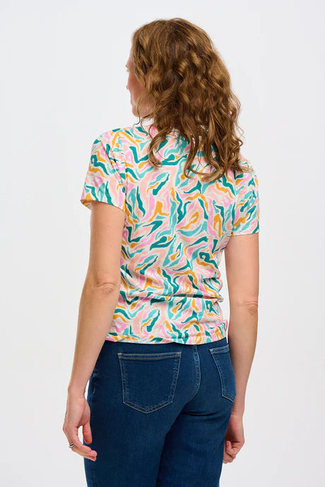 Khloe V-Neck Wild Animal Tee by Sugarhill Brighton