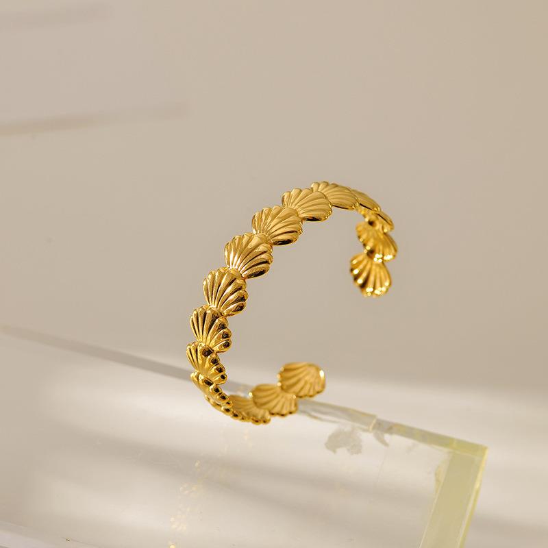 Gold Shell Bangle