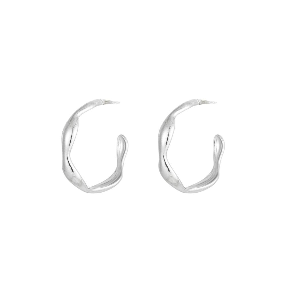 Molten Silver Hoop