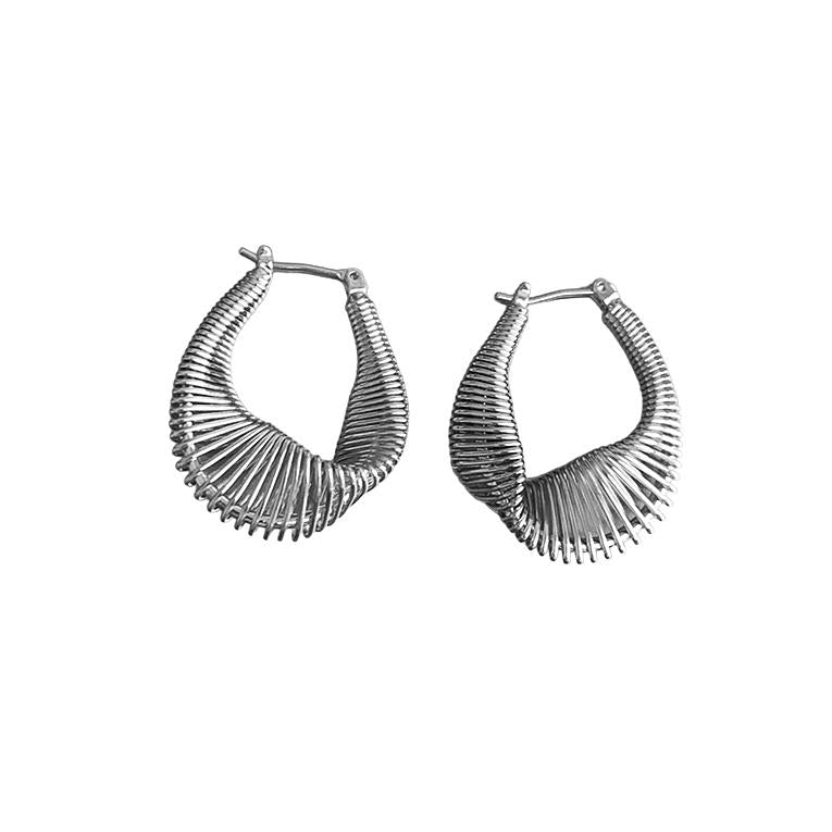 Misshapen Wire Hoop - Silver