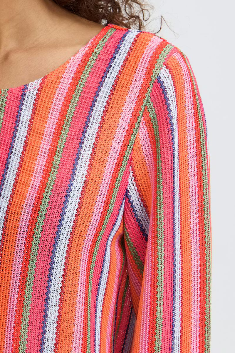 ICHI Libella Striped Top